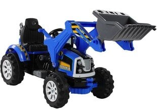 Elektrinis vaikiškas traktorius su krautuvu, mėlynas kaina ir informacija | Elektromobiliai vaikams | pigu.lt