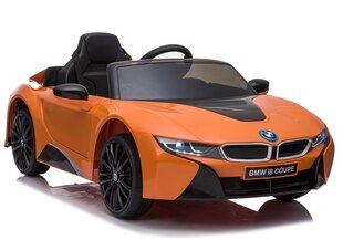 Vienvietis elektromobilis BMW I8 JE1001 oranžinis kaina ir informacija | Elektromobiliai vaikams | pigu.lt