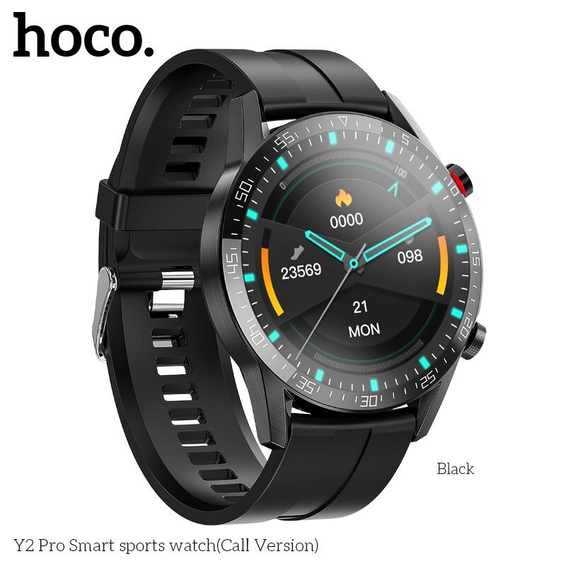 Hoco Y2 Pro Black kaina ir informacija | Išmanieji laikrodžiai (smartwatch) | pigu.lt