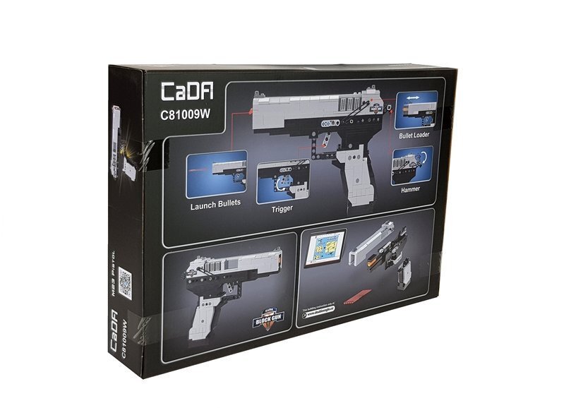 Konstruktorius CaDA - Kovinis pistoletas, 412 dalių kaina ir informacija | Konstruktoriai ir kaladėlės | pigu.lt