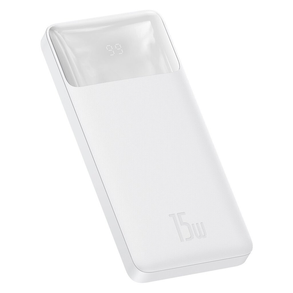 Baseus Bipow PPBD050002 10000mAh 15W white цена и информация | Atsarginiai maitinimo šaltiniai (power bank) | pigu.lt