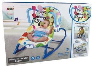 Sūpuoklė - kėdutė kūdikiui su zebru, mėlyna kaina ir informacija | Žaislai kūdikiams | pigu.lt