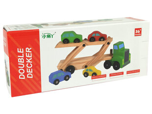 Medinis sunkvežimis su automobiliais kaina ir informacija | Žaislai kūdikiams | pigu.lt