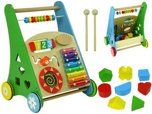 Деревянный детский баунсер, зеленый цена и информация | Игрушки для малышей | pigu.lt