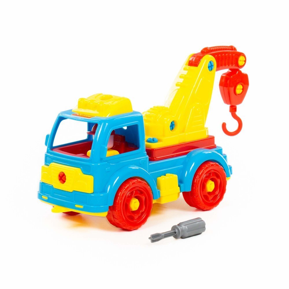 Vaikiškas automobilis su kranu, geltonas kaina ir informacija | Žaislai berniukams | pigu.lt