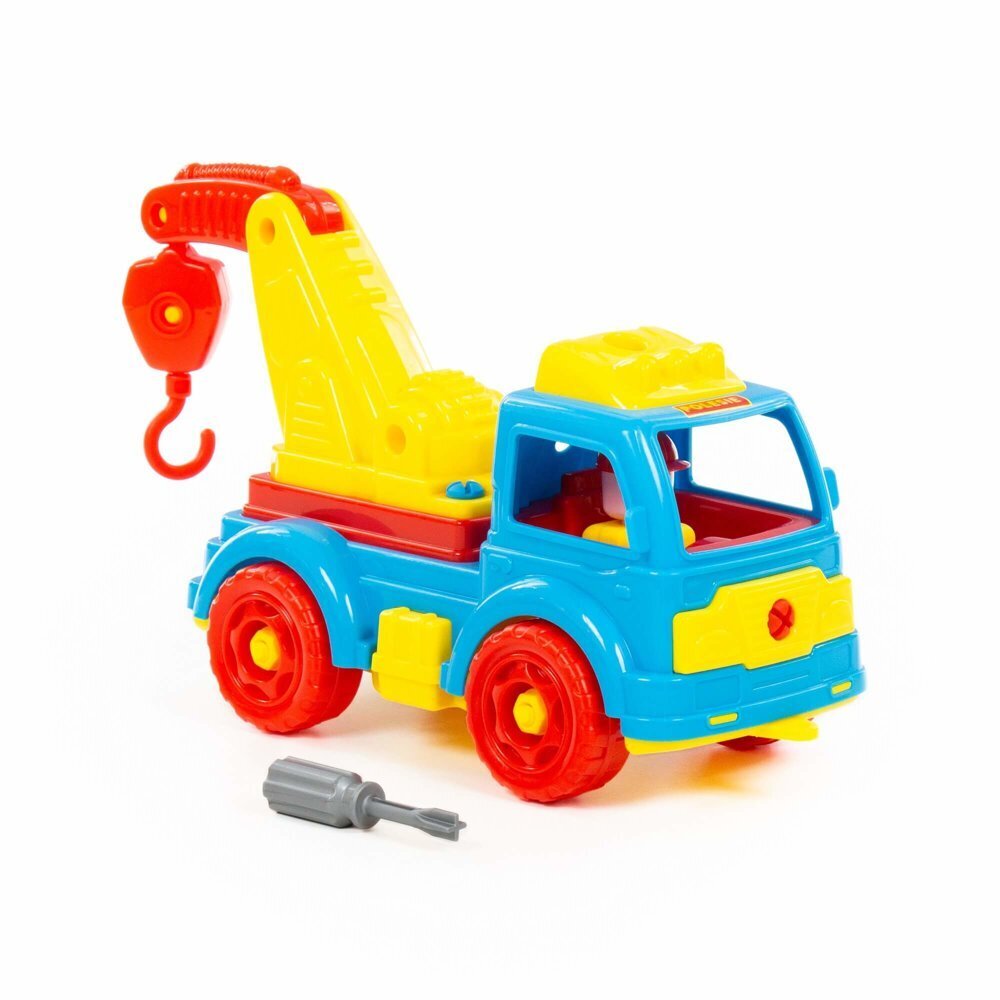 Vaikiškas automobilis su kranu, geltonas kaina ir informacija | Žaislai berniukams | pigu.lt