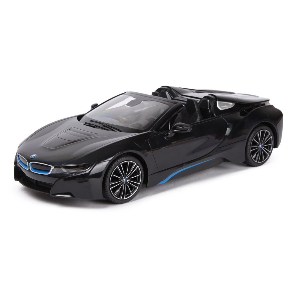 Nuotoliniu būdu valdomas automobilis Rastar BMW i8 Roadster 1:14, juodas kaina ir informacija | Žaislai berniukams | pigu.lt