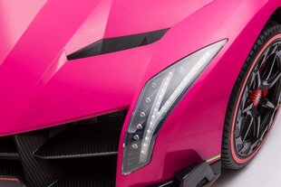 Dvivietis vaikiškas elektromobilis Lamborghini Veneno, rožinis kaina ir informacija | Elektromobiliai vaikams | pigu.lt