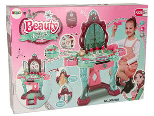 Kosmetikos staliukas su veidrodžiu ir šviesomis kaina ir informacija | Žaislai mergaitėms | pigu.lt