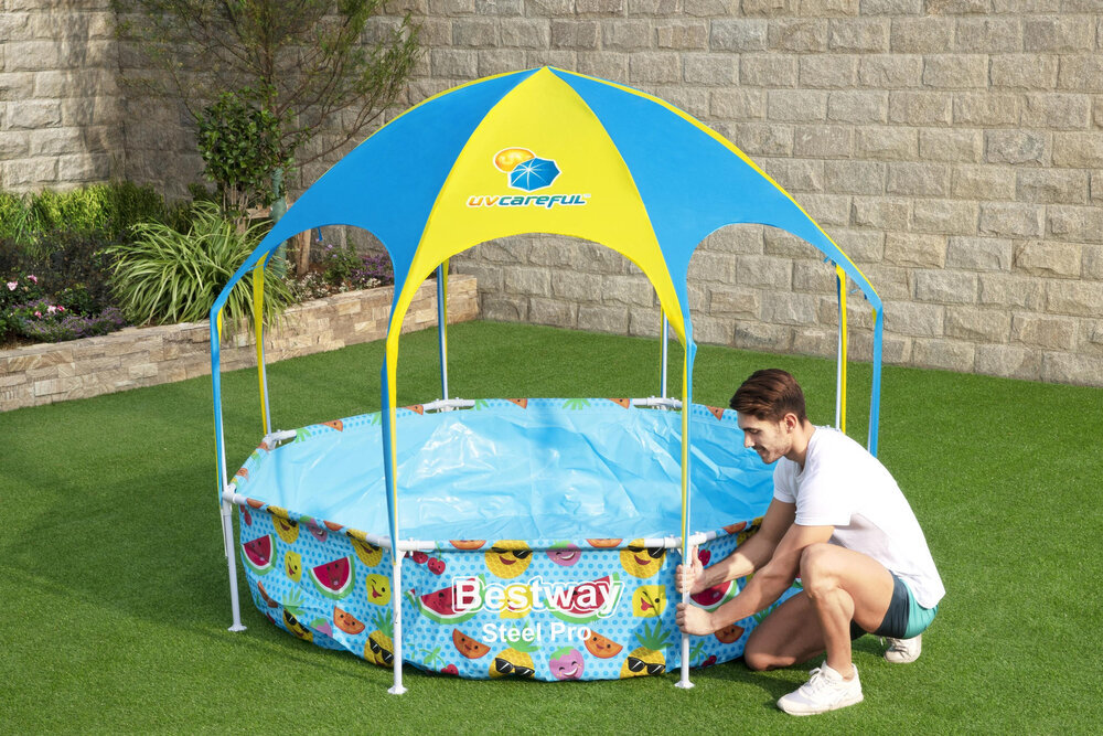 Baseinas Bestway Splash-in-Shade, 2.44mx51cm kaina ir informacija | Baseinai | pigu.lt