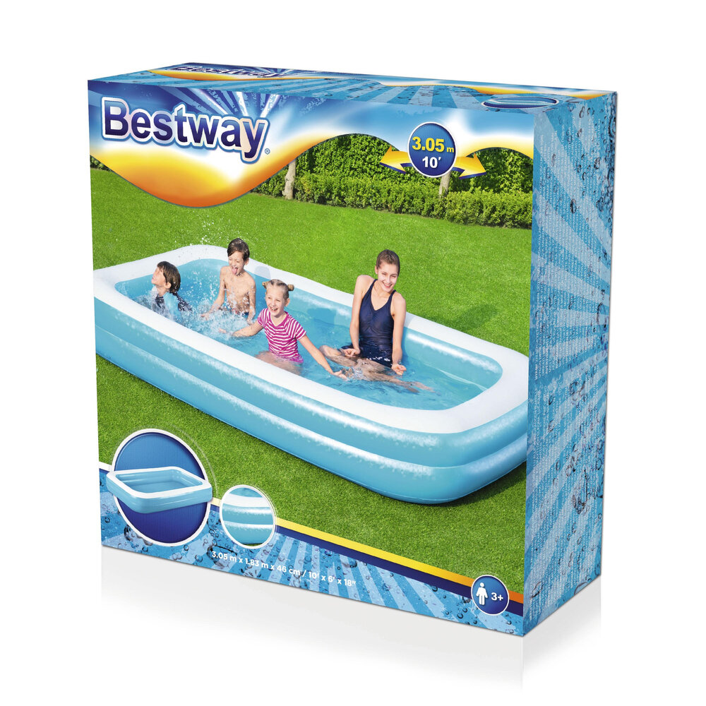 Pripučiamas baseinas Bestway Family, 305x183x46 cm kaina ir informacija | Baseinai | pigu.lt