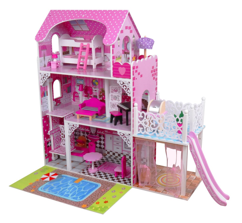 Medins lėlių namelis - vila Nadia цена и информация | Žaislai mergaitėms | pigu.lt