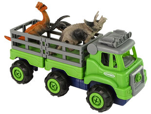 Sunkvežimis su įrankiais ir dinozaurais, žalias kaina ir informacija | Žaislai berniukams | pigu.lt