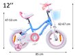 Vaikiškas dviratis RoyalBaby Star Girl 12, mėlynas цена и информация | Triratukai | pigu.lt