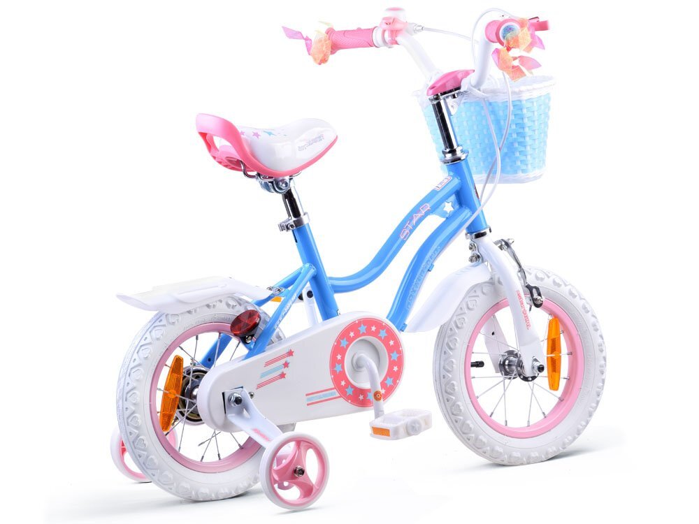 Vaikiškas dviratis RoyalBaby Star Girl 12, mėlynas цена и информация | Triratukai | pigu.lt