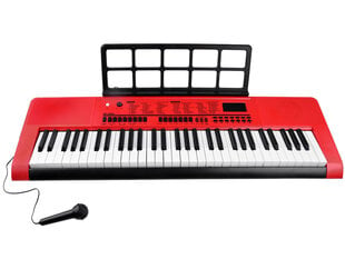 Детский синтезатор с микрофоном, красный цена и информация | Развивающие игрушки | pigu.lt