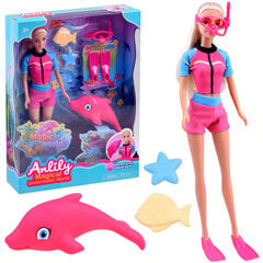 Lėlė Anlily nardytoja su delfinu kaina ir informacija | Žaislai mergaitėms | pigu.lt
