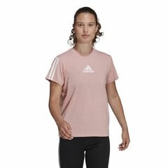 Футболка с коротким рукавом Adidas Loungewear Essentials Slim Logo, розовая цена и информация | Спортивная одежда для женщин | pigu.lt