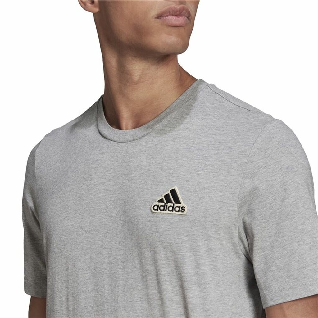 Vyriški marškinėliai su trumpomis rankovėmis Adidas Essentials Feelcomfy, pilki цена и информация | Vyriški marškinėliai | pigu.lt