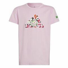 Marškinėliai mergaitėms Adidas, rožiniai kaina ir informacija | Marškinėliai mergaitėms | pigu.lt