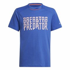 Детский Футболка с коротким рукавом Adidas Predator Синий цена и информация | Рубашки для девочек | pigu.lt