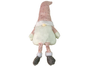Šviečiantis Kalėdų Nykštukas, 40 cm, rožinis kaina ir informacija | Kalėdinės dekoracijos | pigu.lt