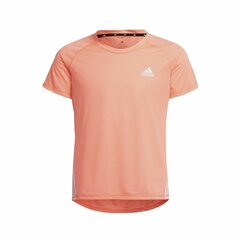 Детский Футболка с коротким рукавом Adidas Aeroready Three Stripes Лососевый цена и информация | Рубашки для девочек | pigu.lt