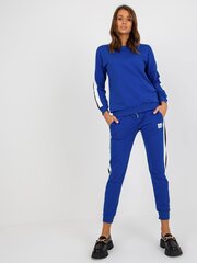 dunkelblaues basic sweatshirt-set aus цена и информация | Женские костюмы | pigu.lt