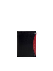 черно-красный мужской вертикальный кошелек из натуральной кожи цена и информация | Мужские кошельки | pigu.lt