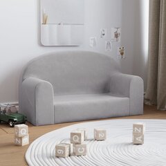 Dvivietė Vaikiška sofa vidaXL, pilka kaina ir informacija | Vaikiški sėdmaišiai, foteliai, pufai | pigu.lt