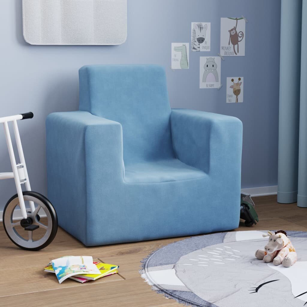 Vaikiška sofa vidaXL, mėlyna цена и информация | Sofos | pigu.lt