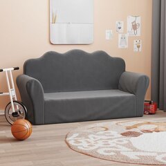 Dvivietė Vaikiška sofa vidaXL, juoda цена и информация | Детские диваны, кресла | pigu.lt