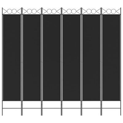 Kambario pertvara 240x220cm, juoda цена и информация | Širmos, kambario pertvaros | pigu.lt