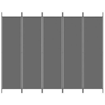 Kambario pertvara 250x200cm, tamsiai pilka цена и информация | Širmos, kambario pertvaros | pigu.lt