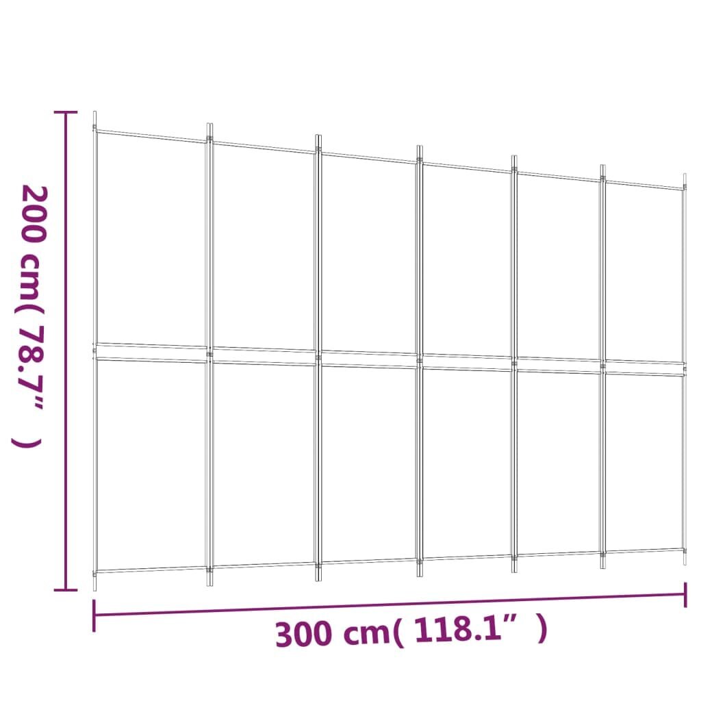 Kambario pertvara 300x200cm, tamsiai pilka kaina ir informacija | Širmos, kambario pertvaros | pigu.lt