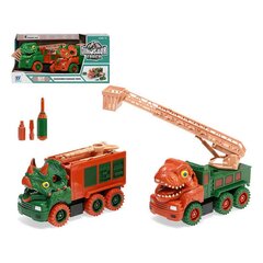 Surenkamas sunkvežimis ir mašinėlė su kranu Dinosaur Truck 2 vnt. kaina ir informacija | Žaislai berniukams | pigu.lt