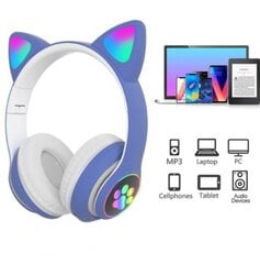 Беспроводные светодиодные наушники Cat Ear 5.0 Bluetooth с двойным подключением RGB Bass стерео с шумоподавлением и микрофоном цена и информация | Развивающие игрушки | pigu.lt