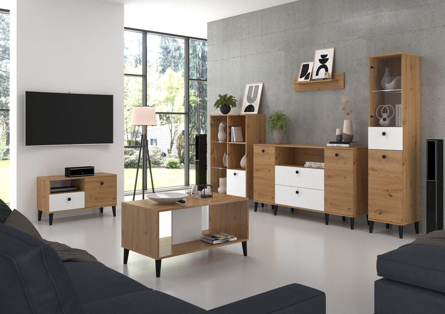 Lentyna ADRK Furniture CLE07, ruda цена и информация | Lentynos | pigu.lt