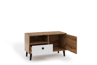 Столик для телевизора ADRK Furniture CLE08, коричневый/белый цвет цена и информация | Тумбы под телевизор | pigu.lt