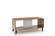 Kavos staliukas ADRK Furniture CLE09, rudas/baltas цена и информация | Kavos staliukai | pigu.lt