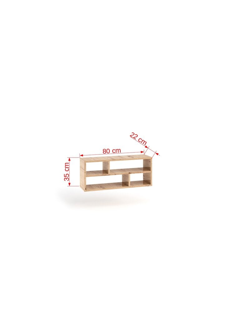 Lentyna ADRK Furniture LIV09, ruda kaina ir informacija | Lentynos | pigu.lt