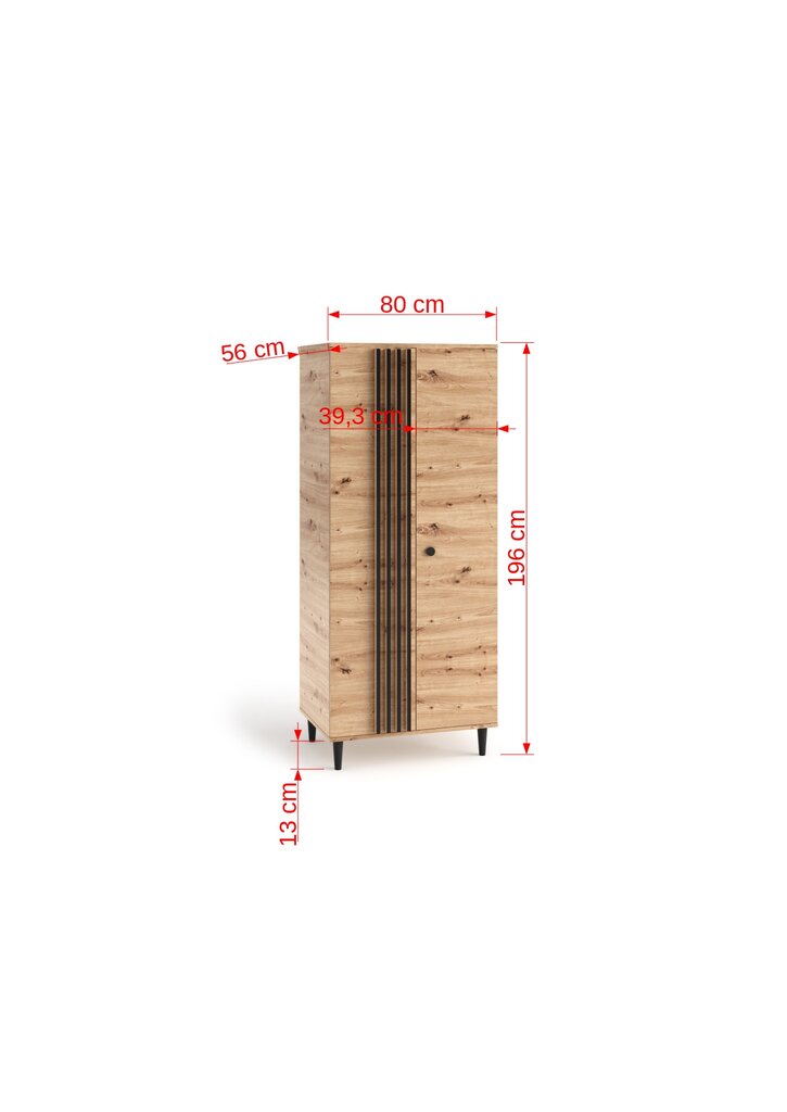 Spinta ADRK Furniture LIV10, ruda kaina ir informacija | Spintos | pigu.lt