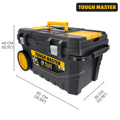 Ящик для инструментов Tough Master TM-UPT-4024 на колесах, 650 x 400 x 350 мм цена и информация | Ящики для инструментов, держатели | pigu.lt