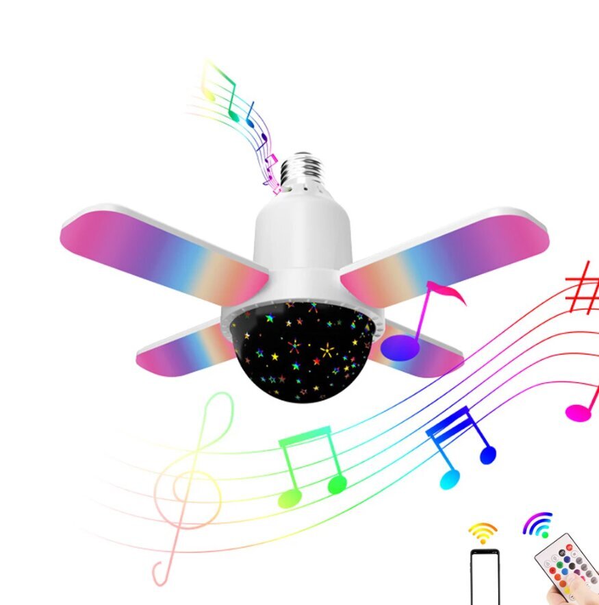Šventinė deformacijos muzikos lempa su LED apšvietimu ir Bluetooth garsiakalbio nuotolinio valdymo pulteliu 50-60 Hz kaina ir informacija | Dekoracijos šventėms | pigu.lt
