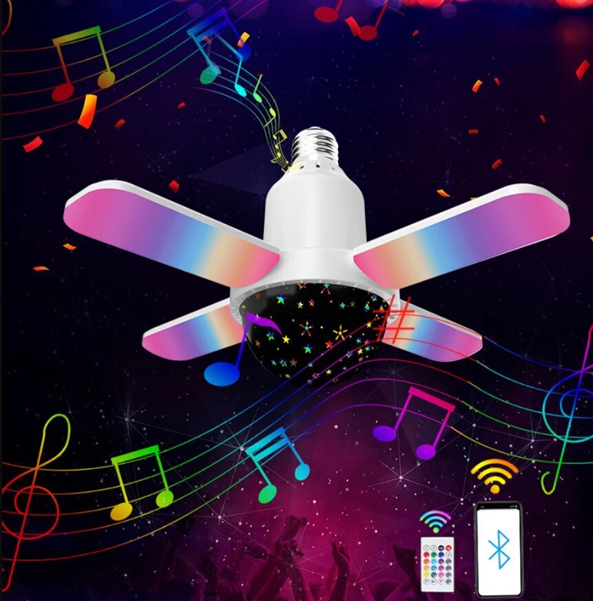 Šventinė deformacijos muzikos lempa su LED apšvietimu ir Bluetooth garsiakalbio nuotolinio valdymo pulteliu 50-60 Hz kaina ir informacija | Dekoracijos šventėms | pigu.lt