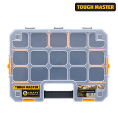 Įrankių dėžė , Organaizeris su 15 skyriais 440 x 327 x 75 mm UK BRAND TOUGH MASTER TM-UPT-5022 kaina ir informacija | TOUGH MASTER Gyvūnų prekės | pigu.lt