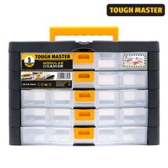 Įrankių dėžė , Organaizeris su 5 skyriais 390 x 190 x 260 mm UK BRAND TOUGH MASTER TM-UPT-2071 kaina ir informacija | Įrankių dėžės, laikikliai | pigu.lt