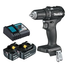 Дрель Makita DDF483RTJB; 18 В; Аккумулятор 2x5,0 Ач. цена и информация | Шуруповерты, дрели | pigu.lt