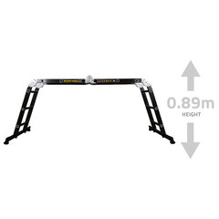 Kopėčios aliuminio 340cm 3,4m UK BRAND TOUGH MASTER ML-103C kaina ir informacija | Buitinės kopėčios, rampos | pigu.lt