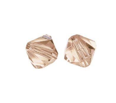 Swarovski kristalų briaunoti karoliukai, abrikosų spalva, 50 vnt. kaina ir informacija | Papuošalų gamybai, vėrimui | pigu.lt